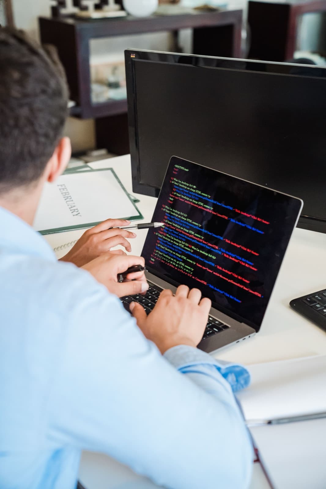 Working session with a client