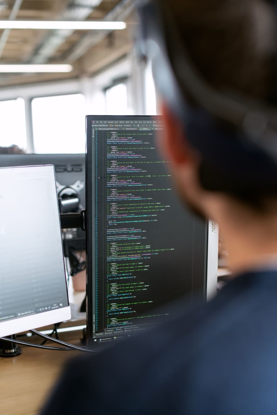 Developer at a monitor